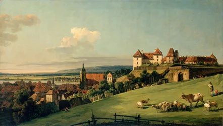 Vista de Pirna a partir do Castelo de Sonnenstein